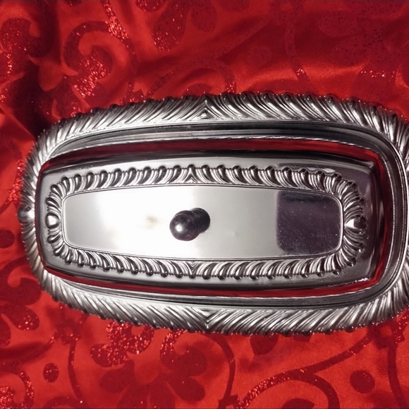Irvin Ware Chrome Butter Dish With Cover Made In USA - Picture 6 of 6